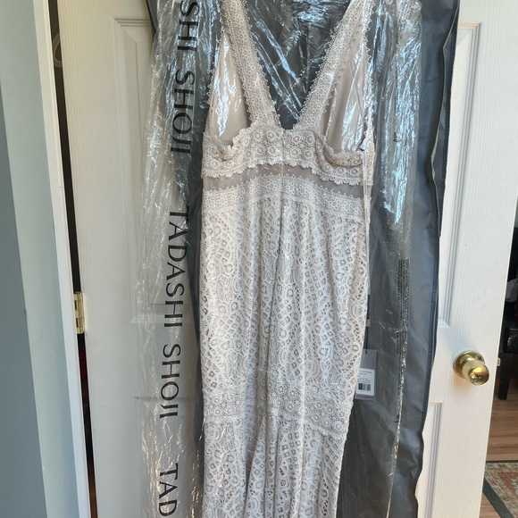 Tadashi Shoji Adrenna Long Set Bridal Wedding Dress NWT 2 - Picture 8 of 10